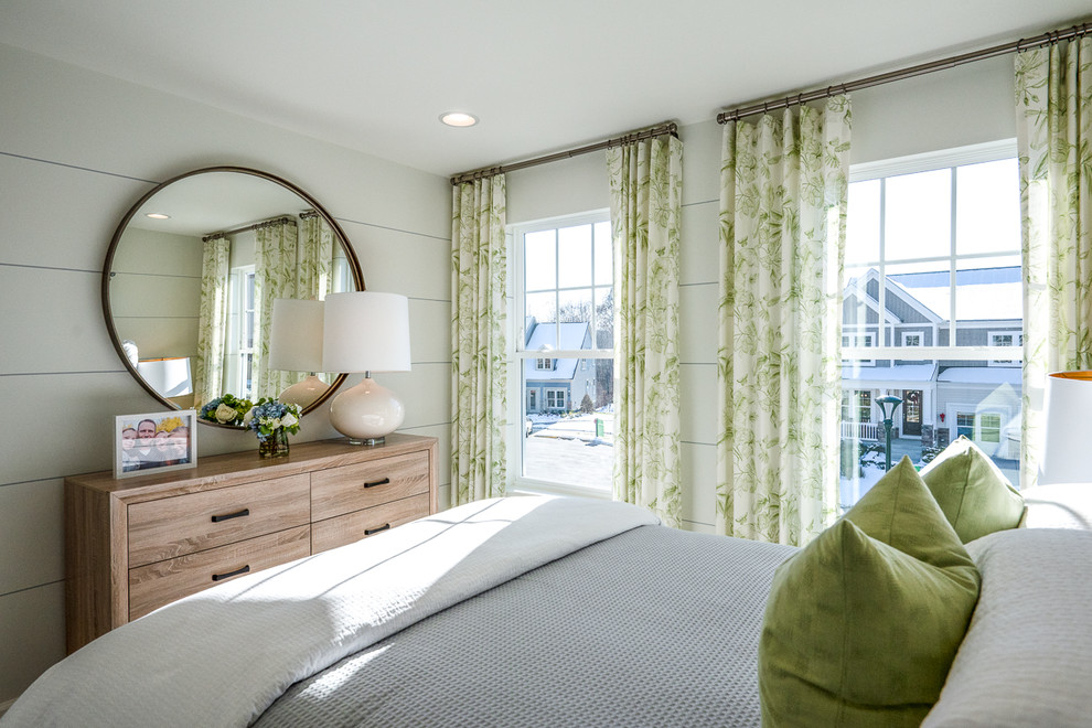 Example of a beach style bedroom design in DC Metro