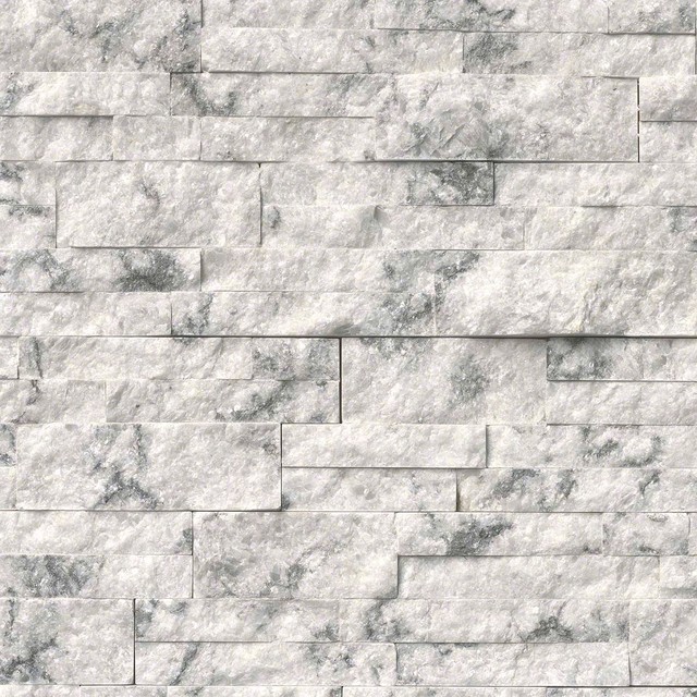 Shop Houzz | Bespoke Design Princess White Stacked Stone, Split Face ...