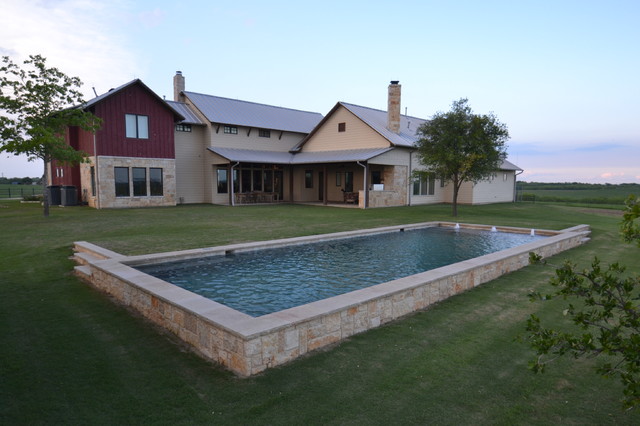 Denton County Farmhouse  Pool  Dallas by Mike Farley 
