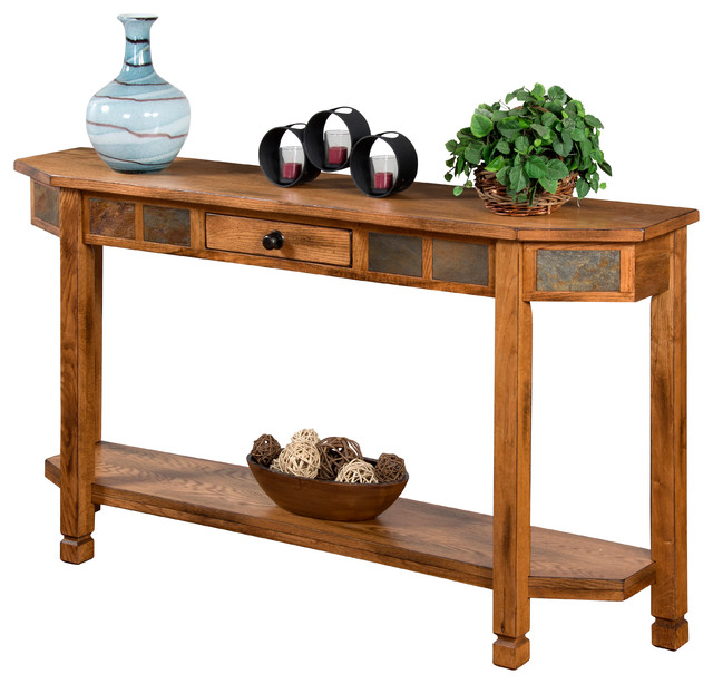 Entry Console Table With Slate Inlay - Traditional - Console Tables ...