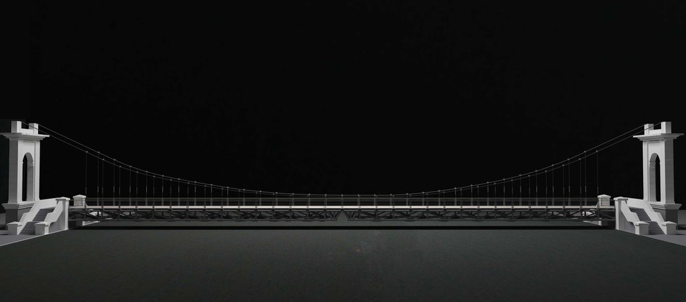 Визуализация вантового моста через реку Сочи.