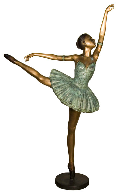 tvilling Tak lag Posing Ballerina Bronze Sculpture - Contemporary - Decorative Objects And  Figurines - by Bronze West Imports, Inc. | Houzz