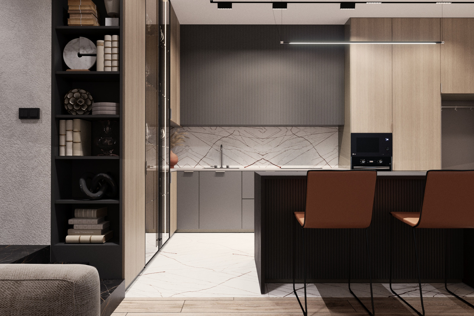 Кухня-гостиная в современном стиле