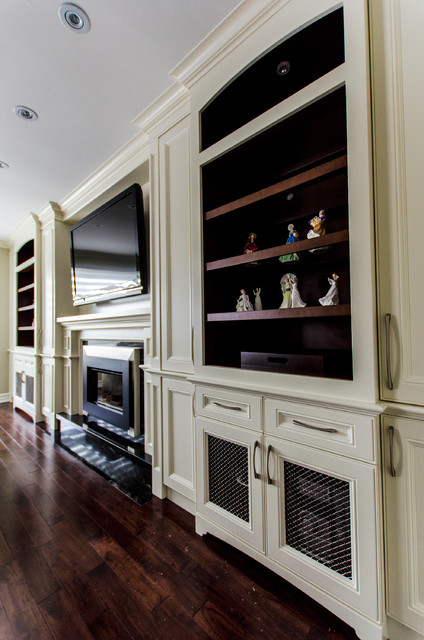 Fireplace Tv Wall Unit Traditional Living Room Toronto By