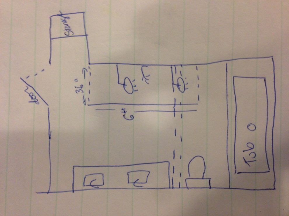 Walk in shower advice is this wide enough for it to be open?