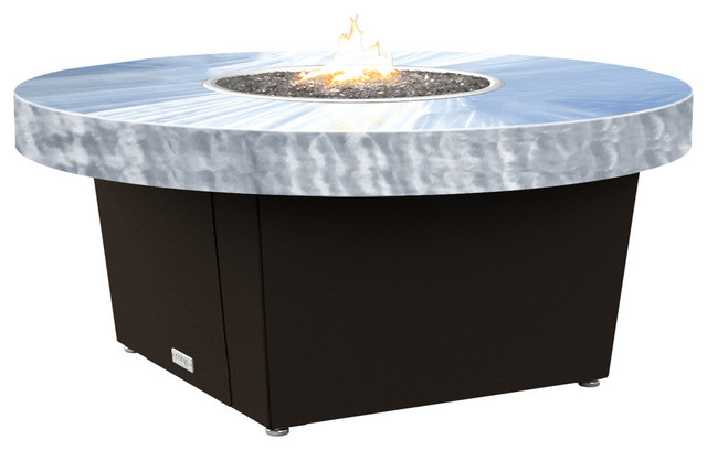 round propane fire pit table