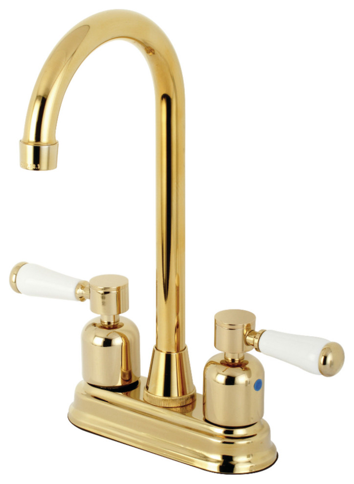 Kingston Brass KB8492DPL Paris Bar Faucet, Polished Brass