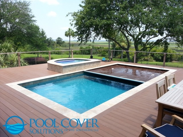 Wood Deck-Automatic Pool Cover and Spa Cover - Traditional - Pool -  Charleston - by Pool Cover Solutions-SE, LLC