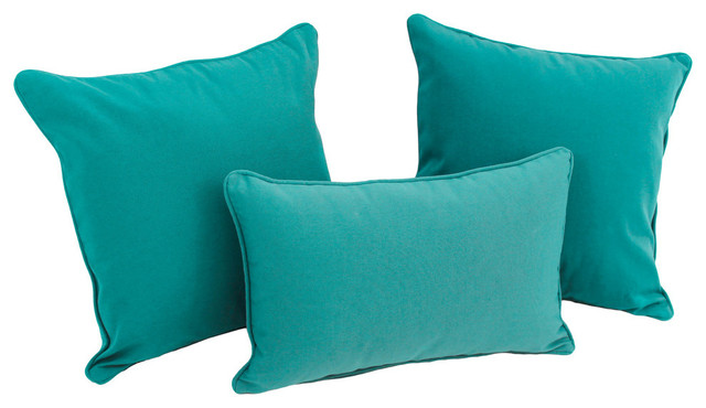 Solid Twill Throw Pillows with Inserts, Set of 3, - Decorative Pillows - by Blazing Needles