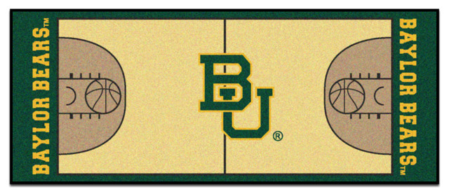 Baylor Bears Basketball Court Runner Rug - Traditional - Hall And Stair ...