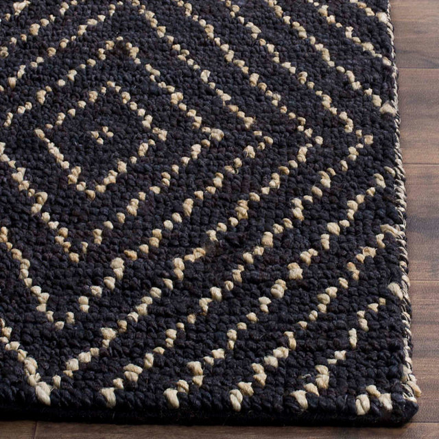 black and ivory rug