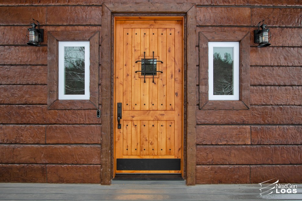 Rustic brown concrete exterior home idea