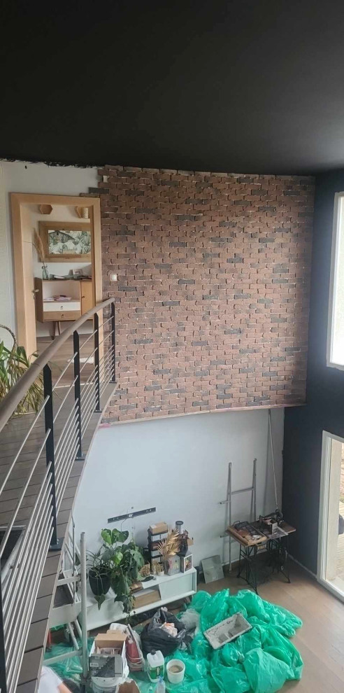 En cours : Décoration d'une pièce de vie style loft industriel