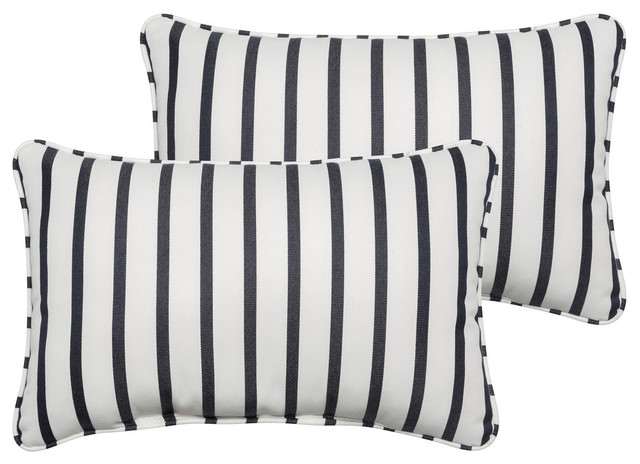Preston Sunbrella Outdoor Lumbar Pillow Contemporary Outdoor Cushions And Pillows By Mozaic Company
