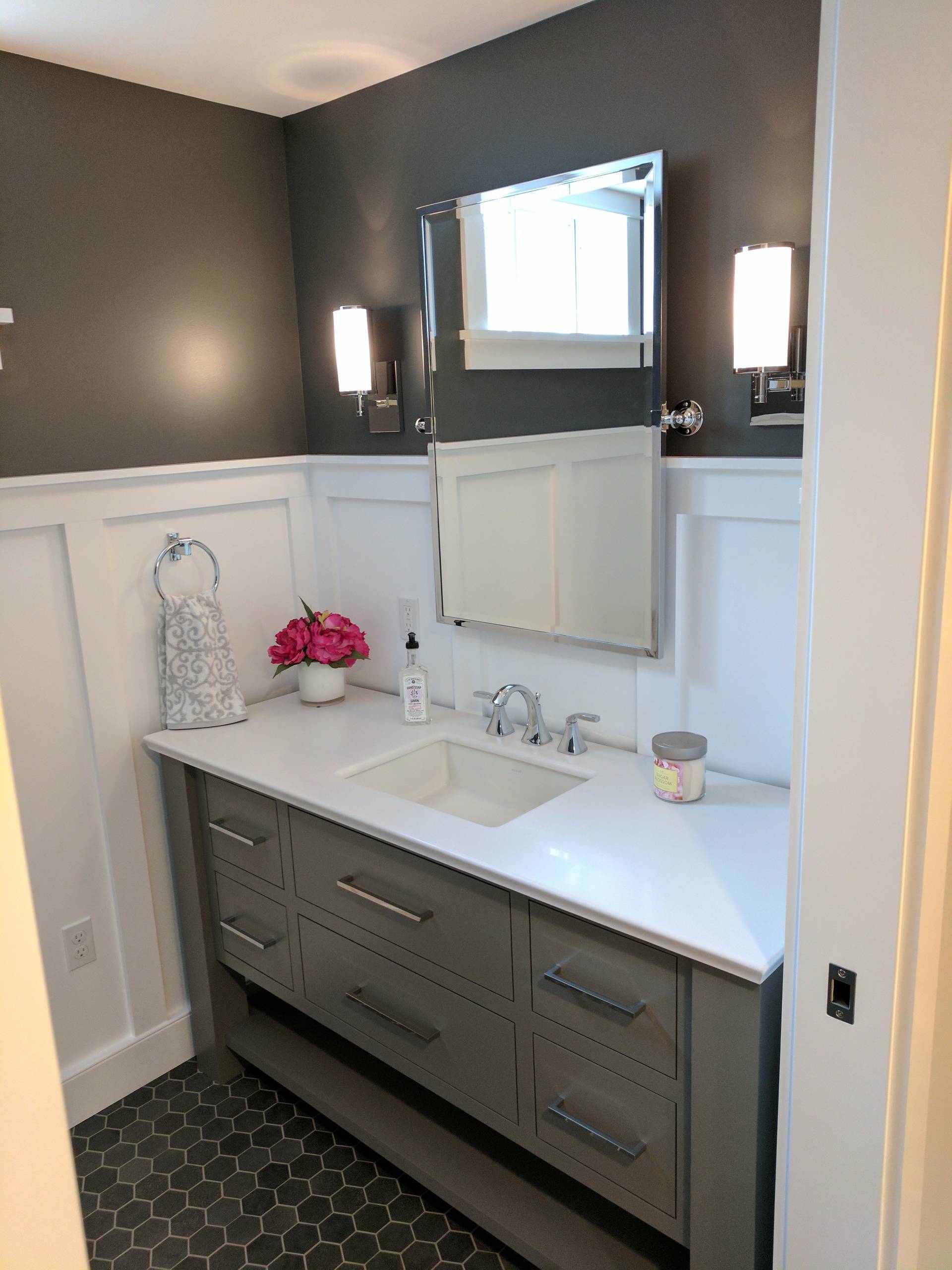 Powder Room in Finished Basement, Harrisburg, PA