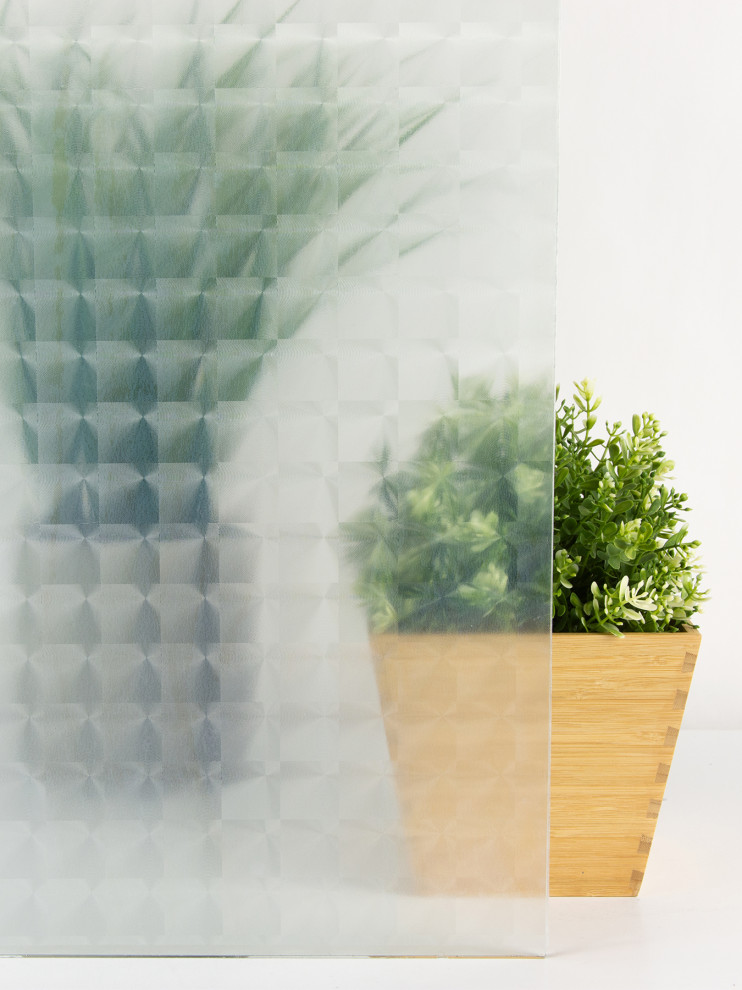 Squares Self Adhesive Window Film Contemporary Window Film by