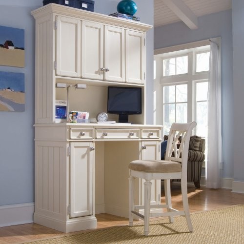 Camden High Computer Desk With Hutch Cream Contemporary Desks Camden High Computer Desk With Hutch Cream