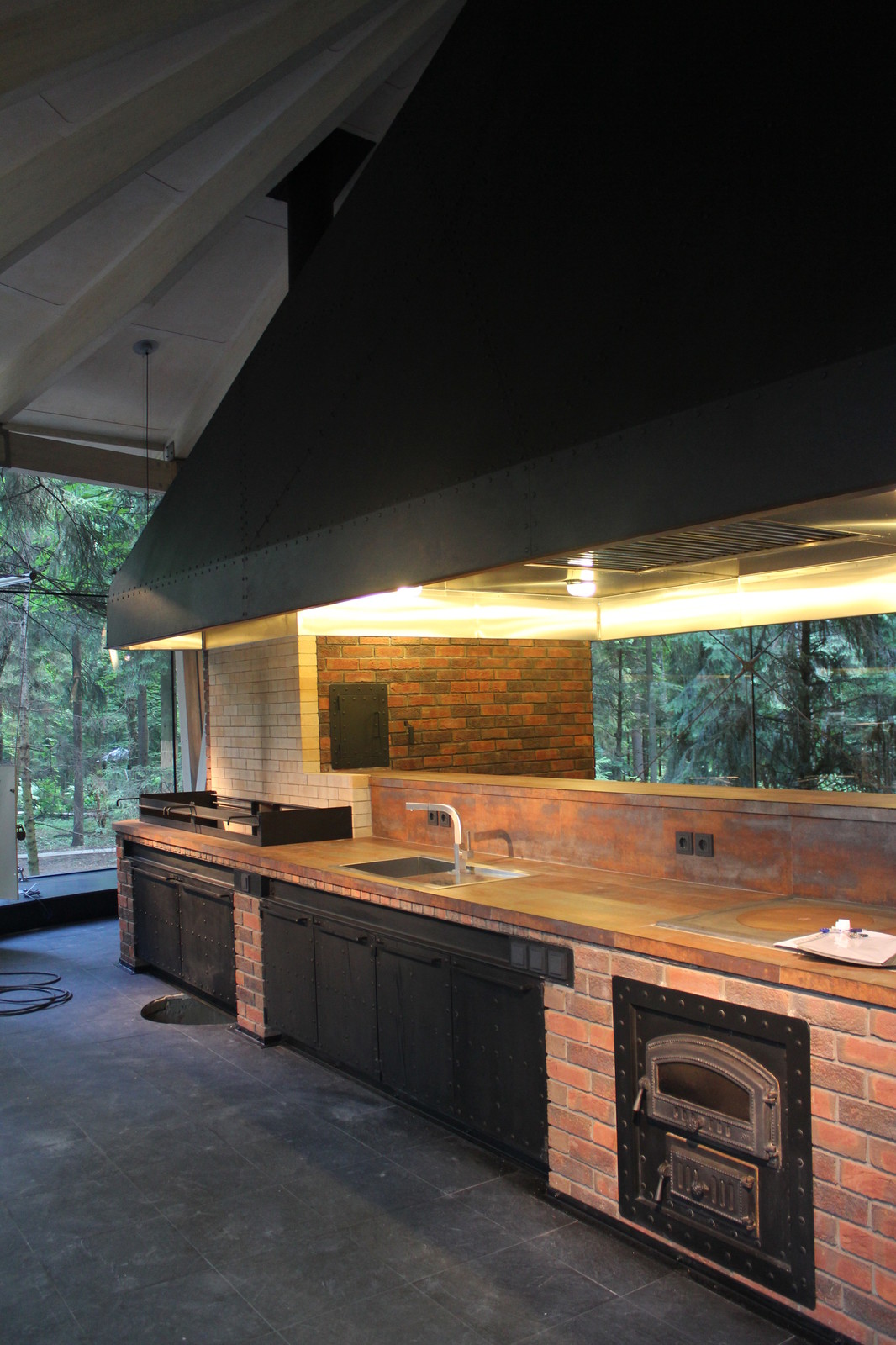 Кирпичная кухня в стиле Лофт/Brick loft style kitchen