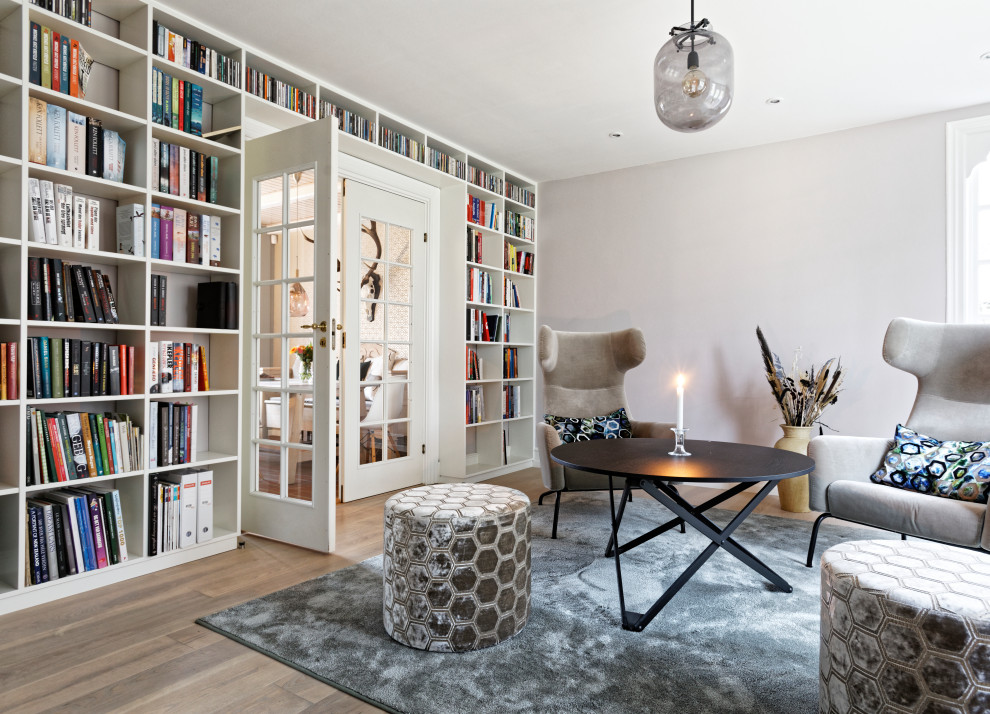 Family room - transitional family room idea in Copenhagen