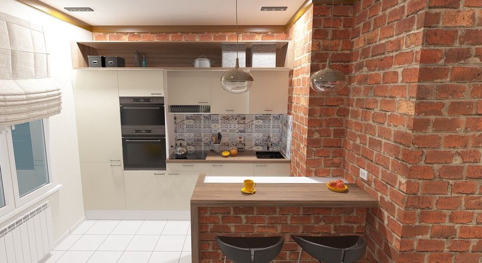 Кухня-гостиная ЖК Всеволожский штиль