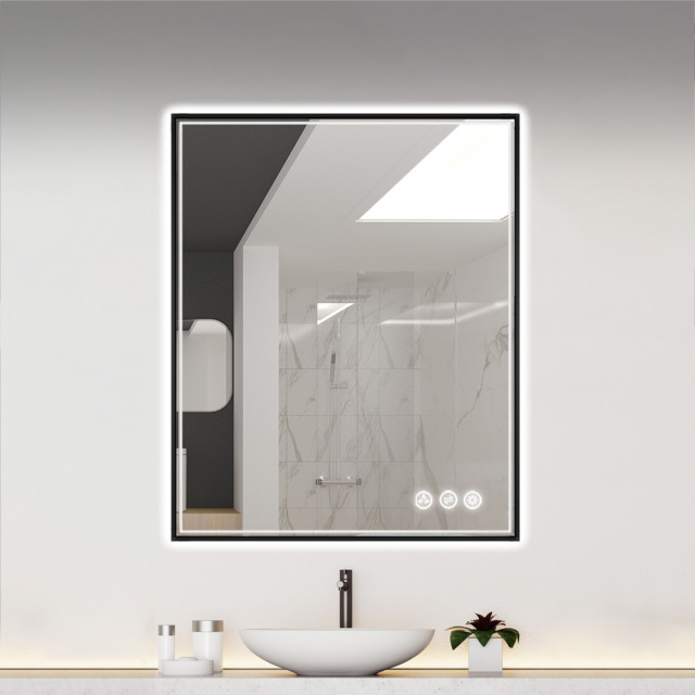 Fogless, Dimmable, Color Temperature Adjustable LED Mirror Modern