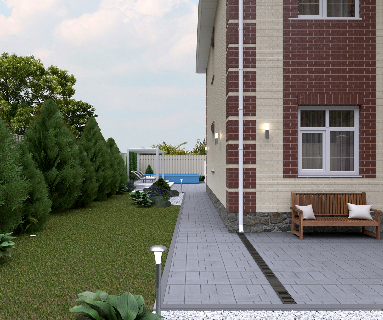 Благоустройство участка загородного дома