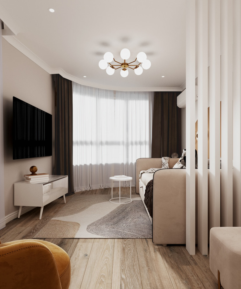 Спальня молодой девушки на стадии реализации