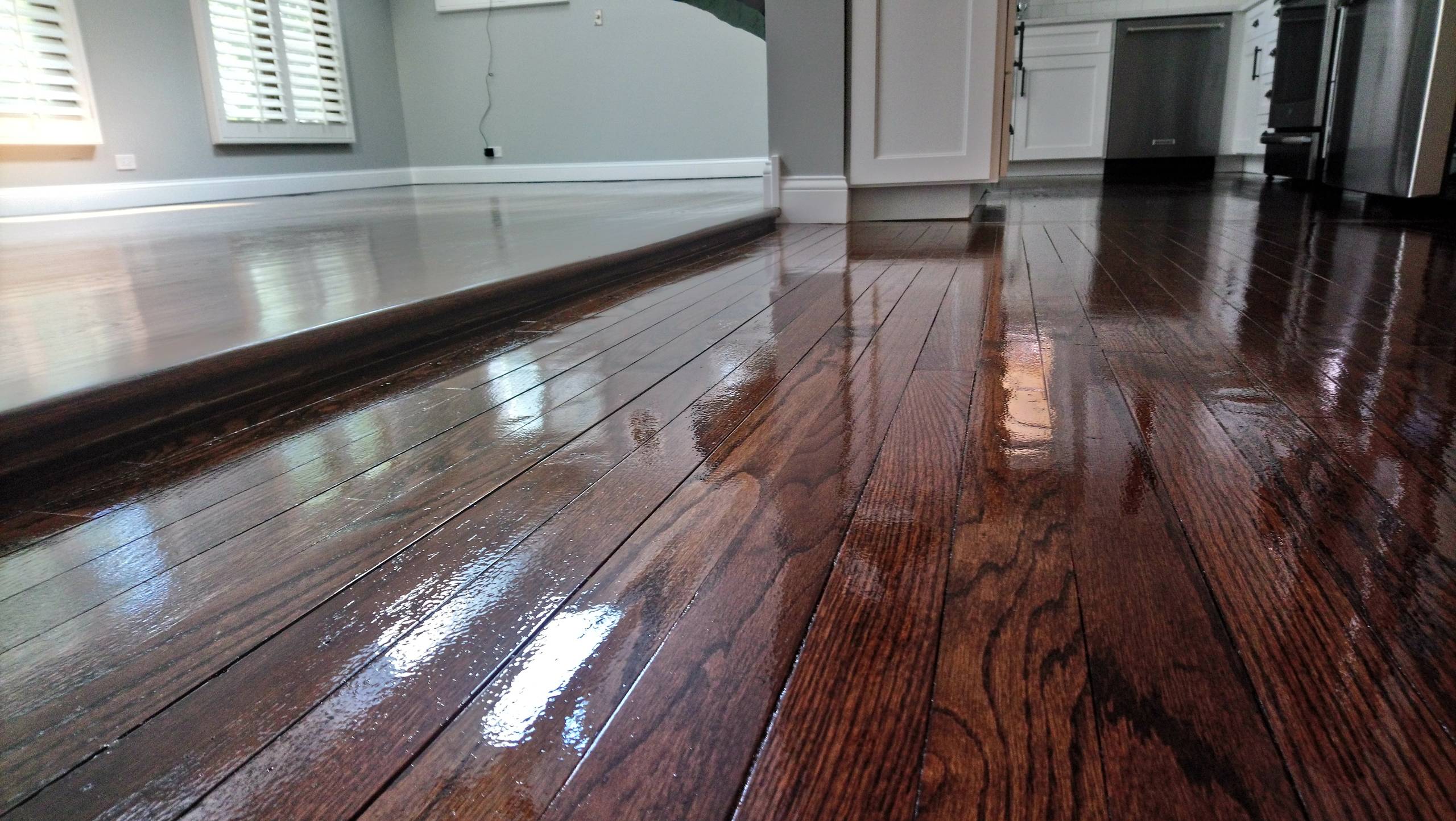 New and old 2 and 1 /4 red oak select and better, custom stained