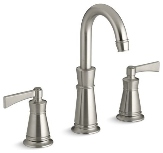 Kohler Archer Widespread Bathroom Faucets, Vibrant Brushed Nickel