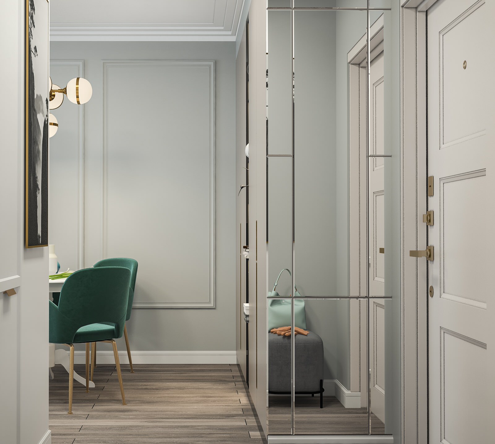 Дизайн - проект однокомнатной квартиры 38 кв.м. г. Москва