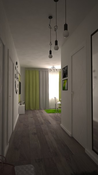 Квартира для молодой девушки 44 м2