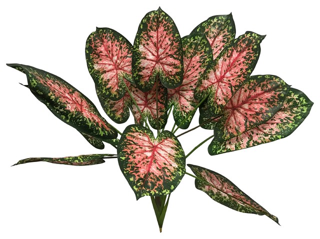 Giant Pink Caladium Floor Plant Tropical Artificial Plants And