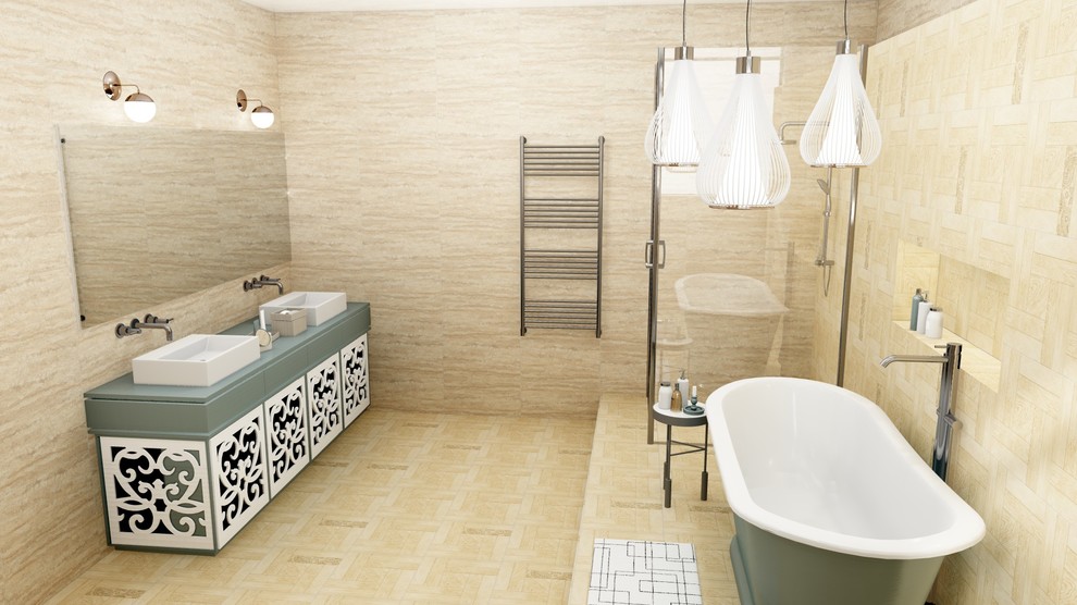 Санузел в стиле фьюжн