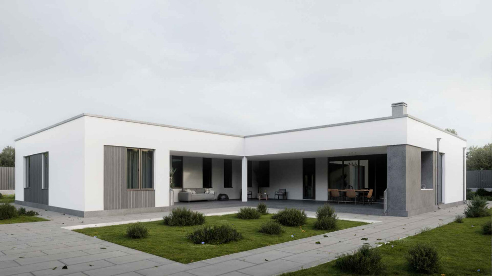 Одноэтажный дом в стиле хай-тек «ЗС 230-24»