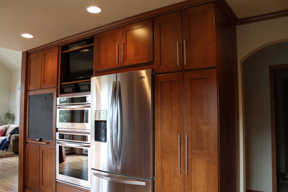 Home design - large transitional home design idea in Denver