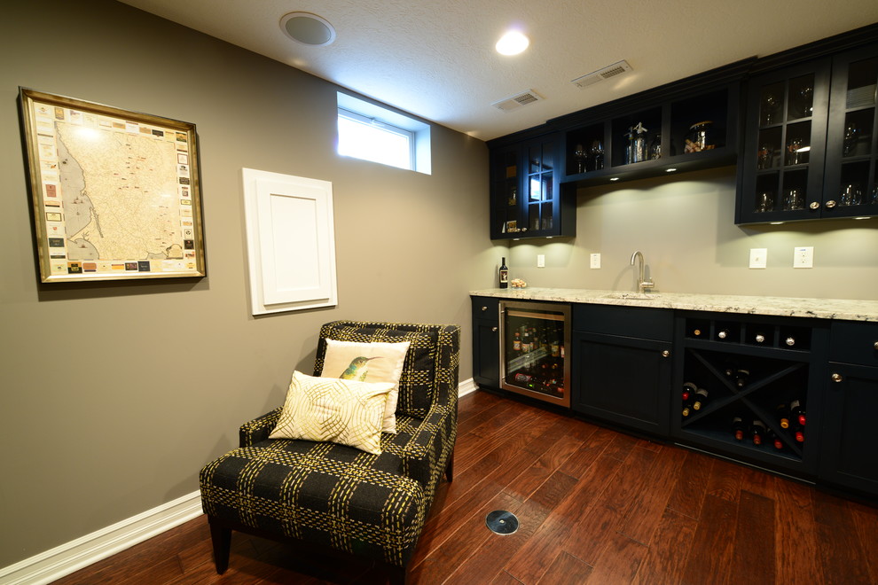 Example of a transitional basement design in Columbus
