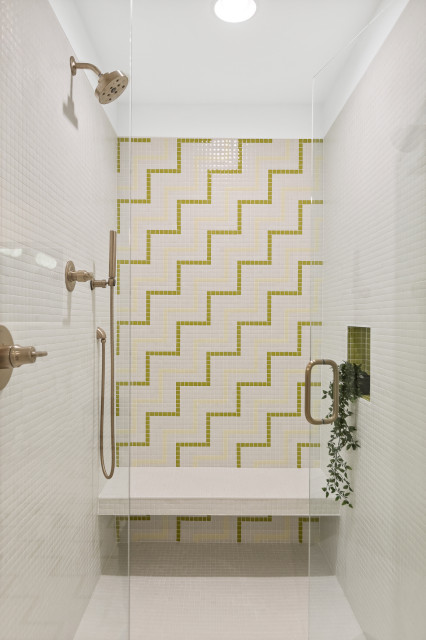 Palm Paradiso mid-century-badezimmer