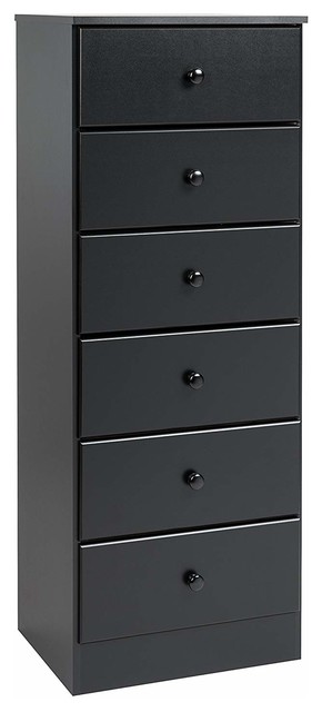 Contemporary Tall Dresser In Particleboard And Mdf With 6 Drawers