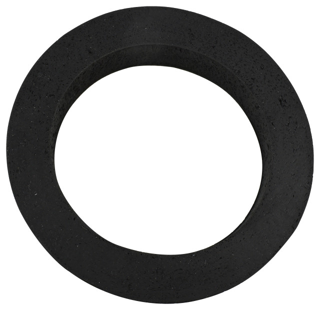 Keeney PP8263 Beveled Universal Rubber Tub Overflow Washer, Black