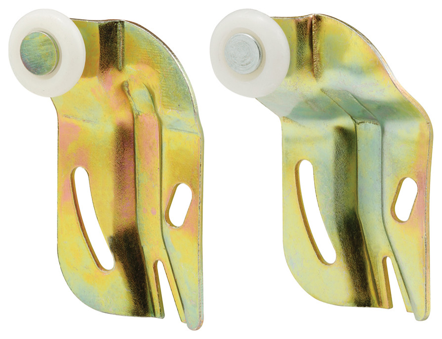 Sliding Closet Door Roller Kit 3/4" Wheels, Front offset 1/4". Back