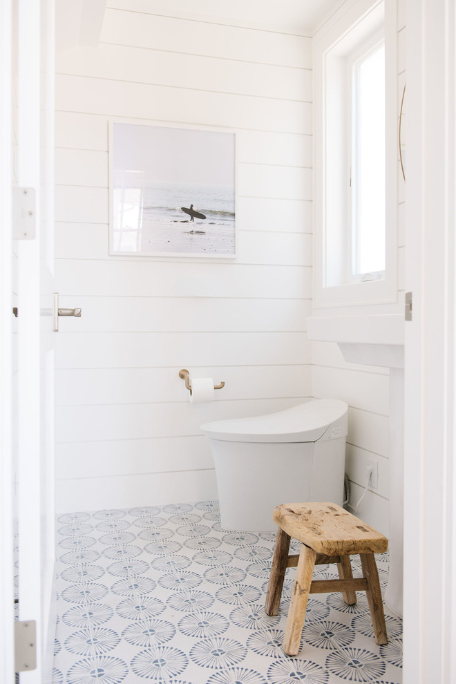 Powder room - transitional powder room idea in San Francisco