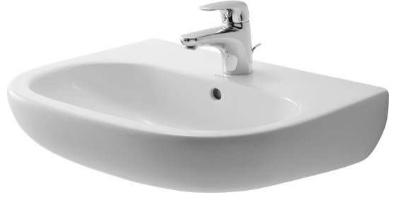 Duravit 231055-3HOLE D-Code 21-5/8" Specialty Ceramic Wall - White / Glazed