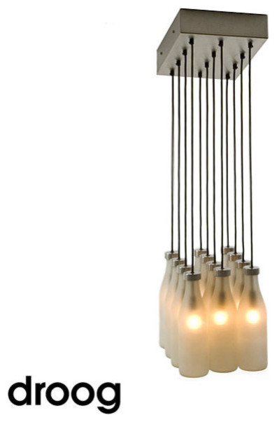 Milk Bottle Chandelier by Droog Design Lamps and Lighting - Modern