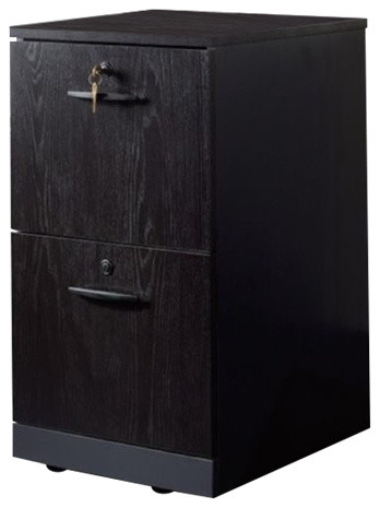 Bowery Hill 2 Drawer File Cabinet In Bourbon Oak Contemporary Filing Cabinets By Homesquare