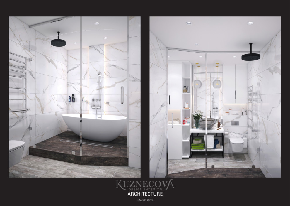 Дизайн проект ванной комнаты