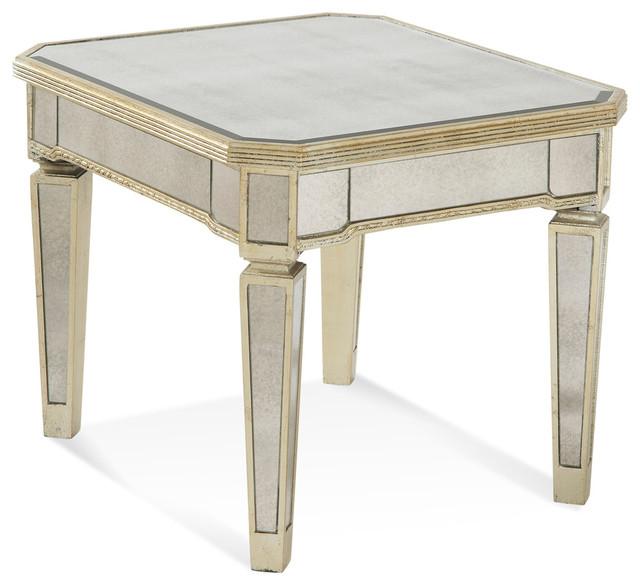 Borghese Mirrored Rectangle End Table