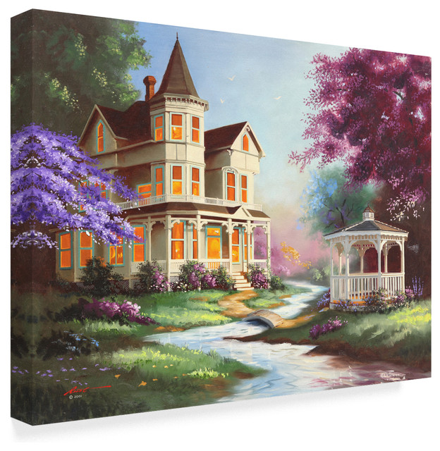 "House Gazebo" by D. Rusty Rust, Canvas Art, 47"x35" - Contemporary ...