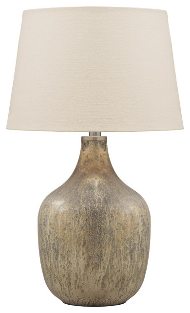 Mari Gray Gold Finish Glass Table Lamp Transitional Table Lamps By Ashley Furniture Industries Houzz