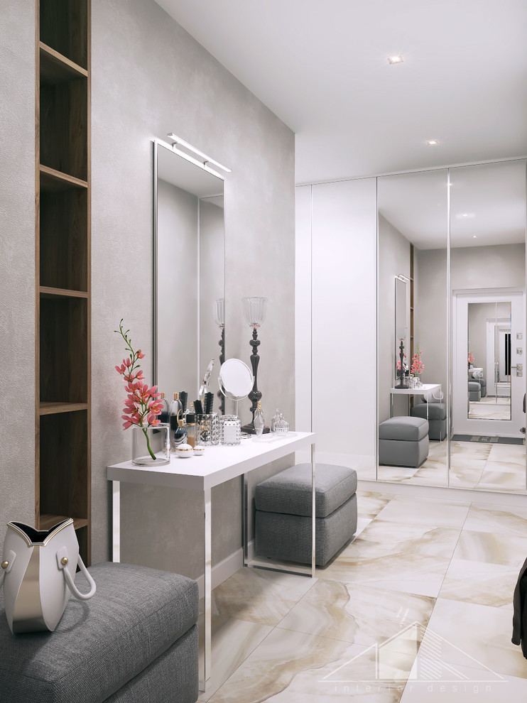 Дизайн интерьера однокомнатной квартиры для молодой семьи.