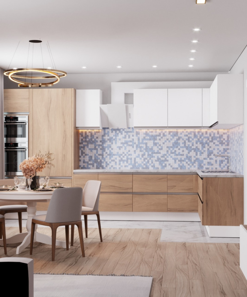 Интерьер в скандинавском стиле 152 м^2. г.Казань